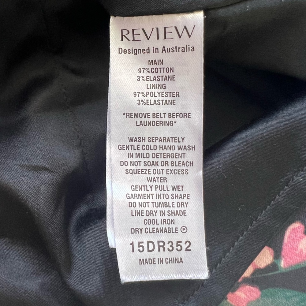 Review Chelsea Flower Dress Fitted Shift Vintage Floral Print Size 10 *no belt* - Picture 13 of 16